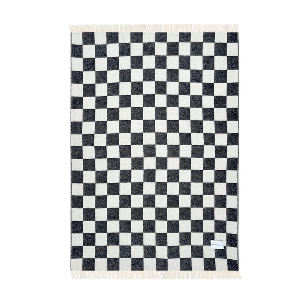 Decke "Checkerboard", schwarz/weiß