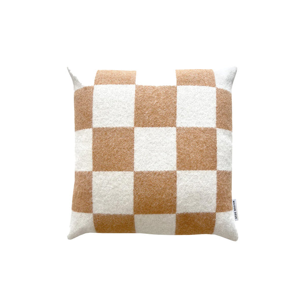 Kissenbezug "Checker Board", terra/white