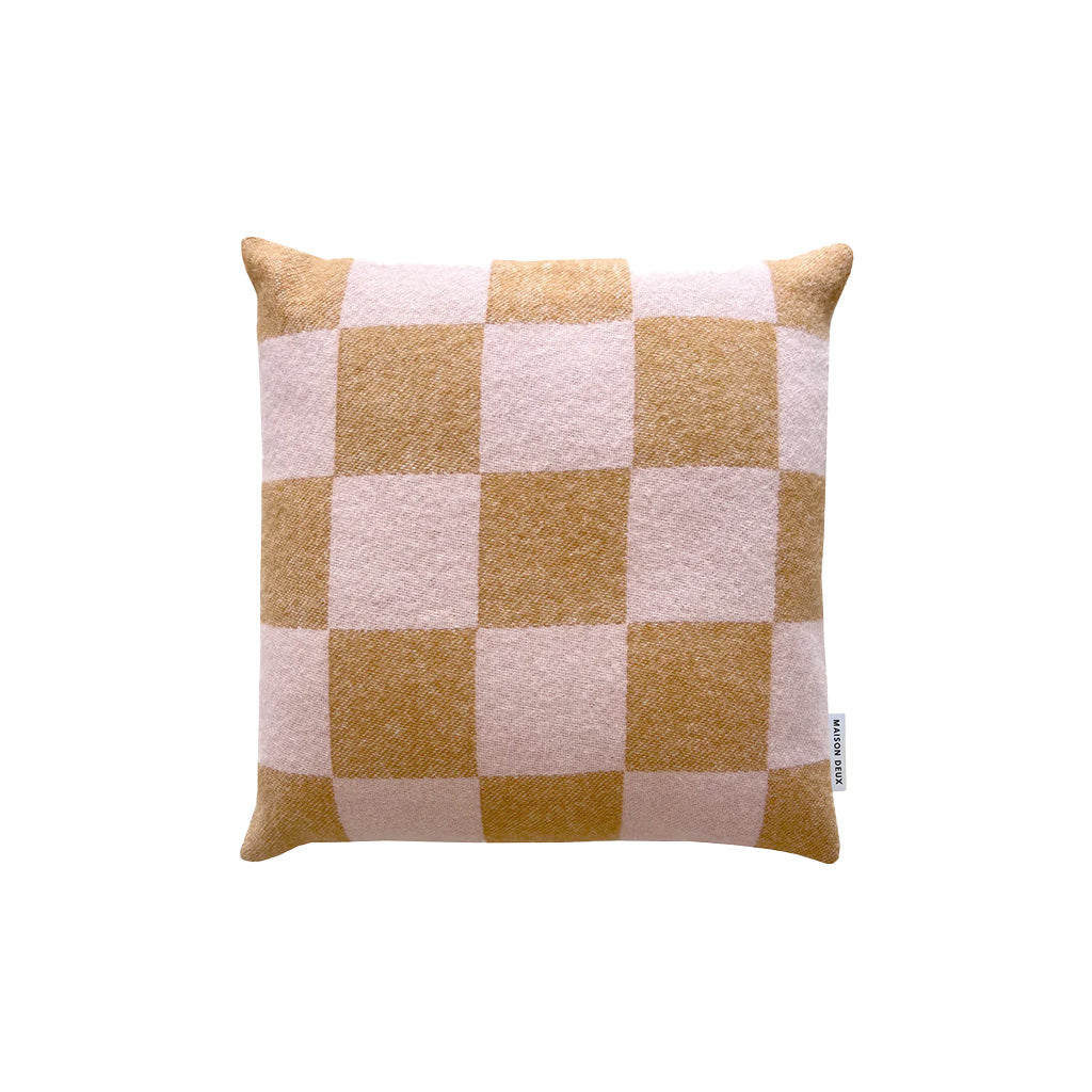 Kissenbezug "Checker Board", terra/pink