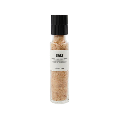 Salz “Garlic & Red Chilli Pepper", in der Keramik-Mühle