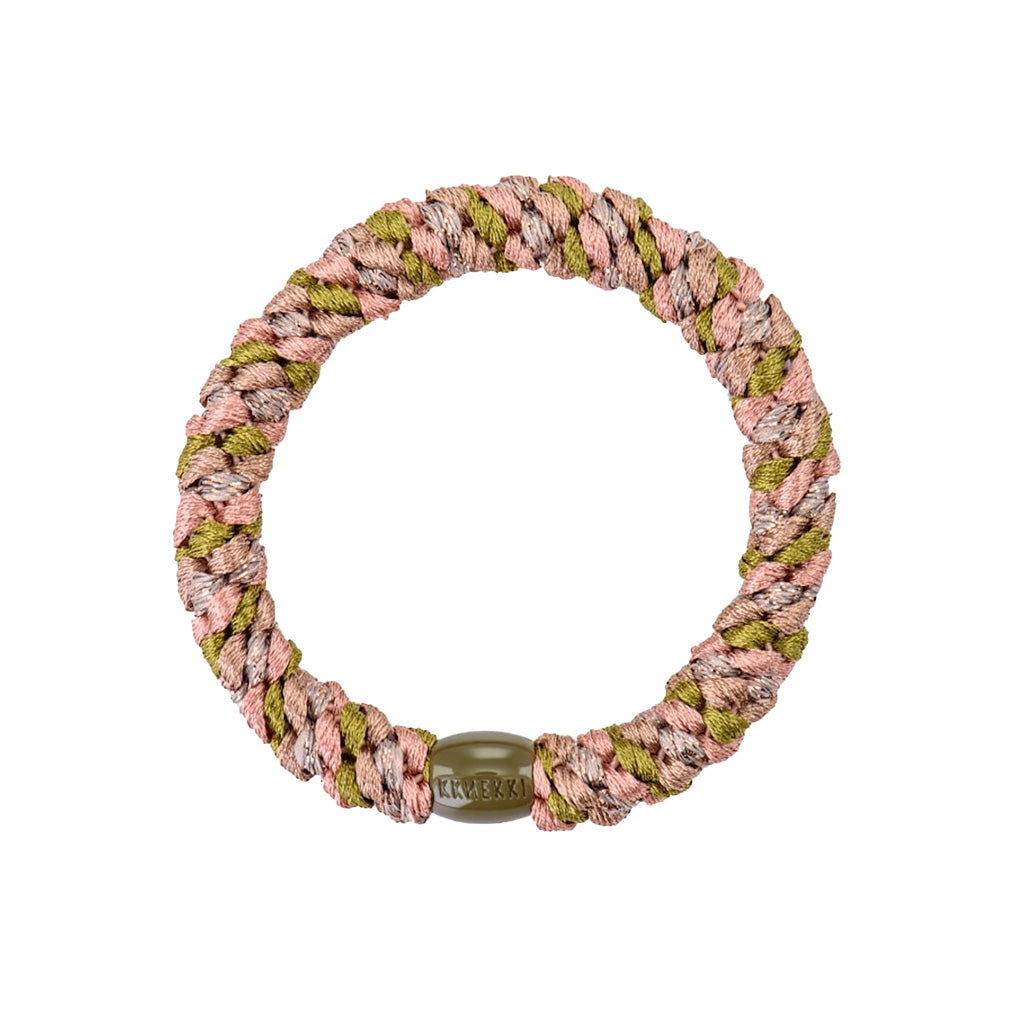 Haar- und Armband "Kknekki",  green pink mix