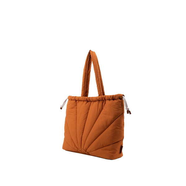 Gepolsterte Tasche „Croissant braun"