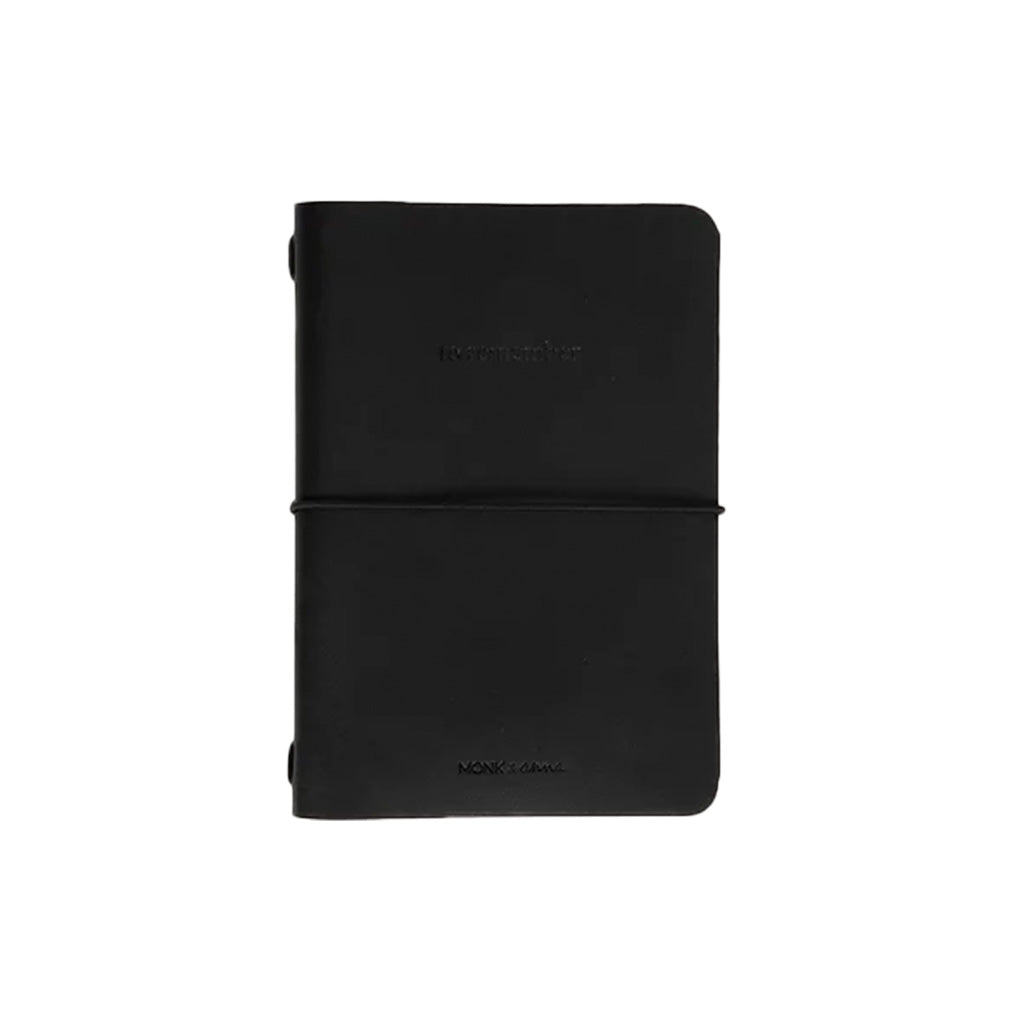 Notizbuch, veganes Leder, schwarz