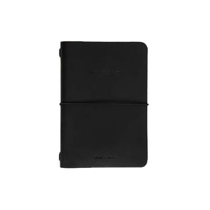 Notizbuch, veganes Leder, schwarz