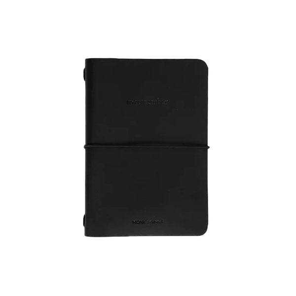 Notizbuch, veganes Leder, schwarz