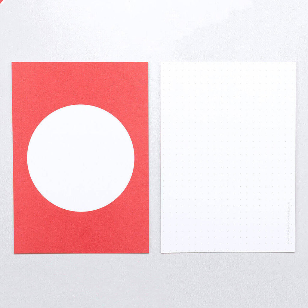 bestempelbare Postkarte "Dot", rot