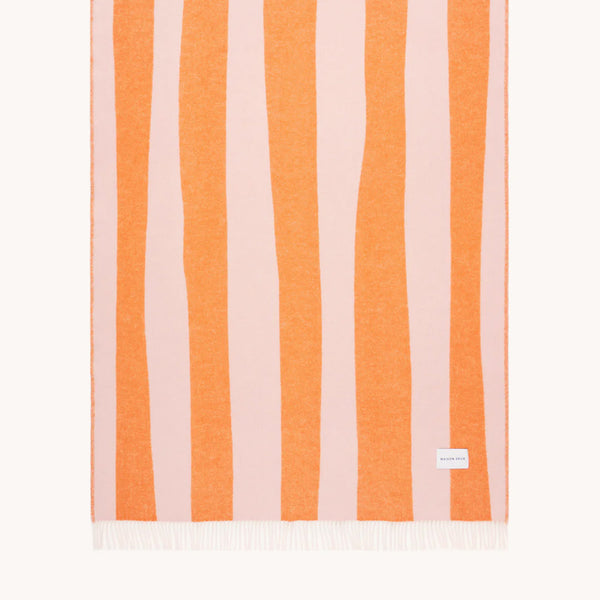 Decke "Rough Stripe Plaid", pink/carrot