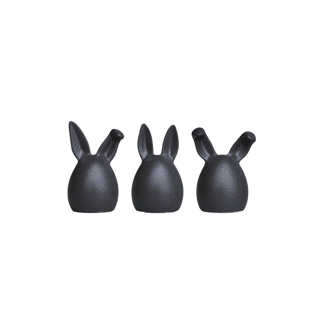 Hasen-Drillinge "Triplets", schwarz