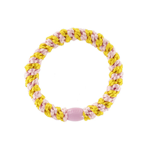 Haar- und Armband "Kknekki", yellow pink stripe